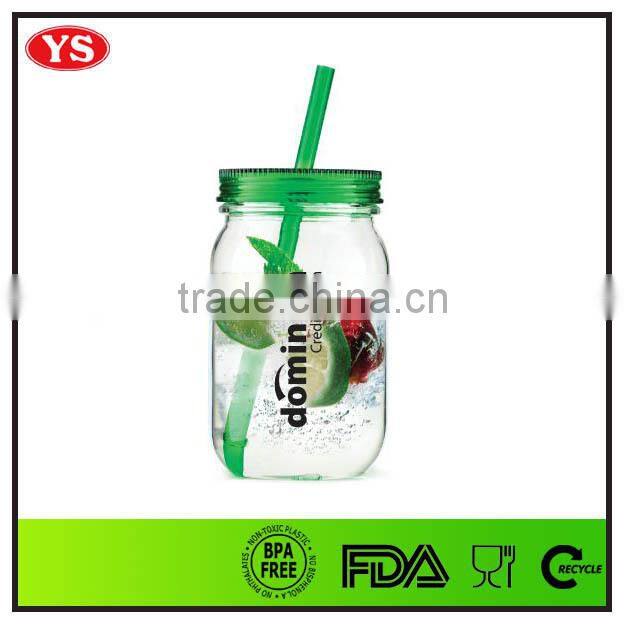 Promotional 540 ml acrylic single wall mason jars
