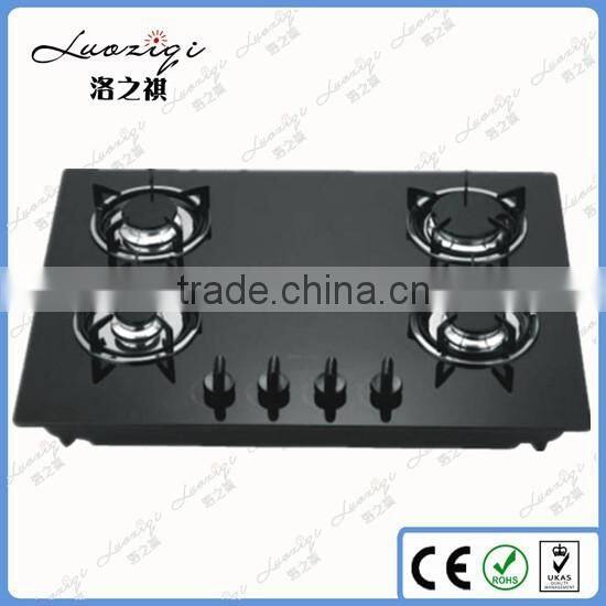 4 burner gas stove glass top gas cooker