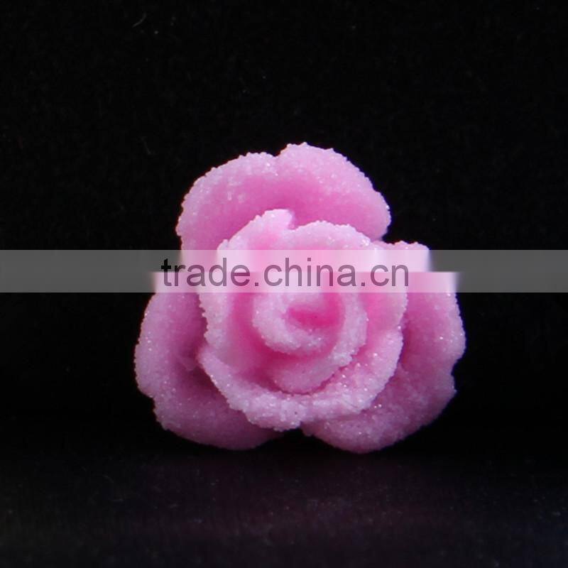 2016 matt finish flat back resins rose flowers candy color-zhiya factory