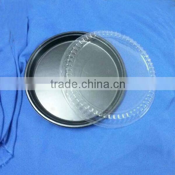 SM1-2104Black Disposal Plastic Black Round Food Container