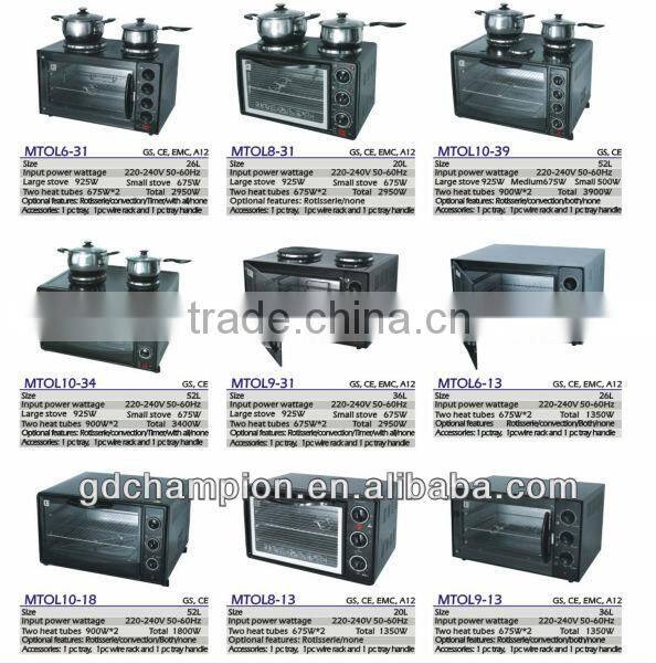 convection oven with two hot plate