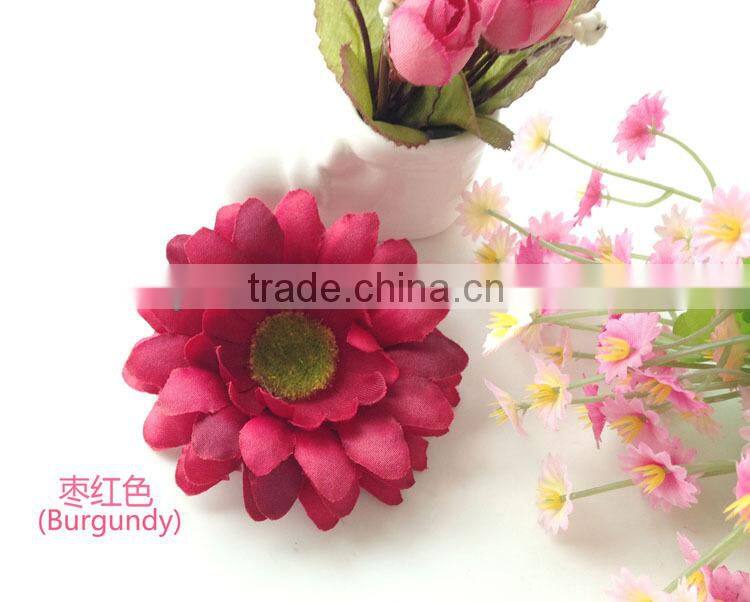 Hawaii Orange Artificial Gerbera Daisy Hair Flower Cute Chrysanthemum Flower