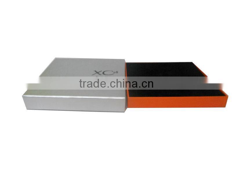 2014 newly orange and silvery hard paper jewelry box packing