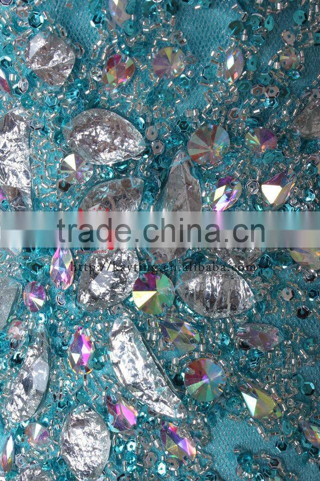 Gorgeous Handmade Beaded Sleeveless Sexy Long Dubai Designers Wholesale Evening Dress