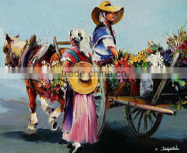 china handmade Figure oil painting canvas painting colorful painting