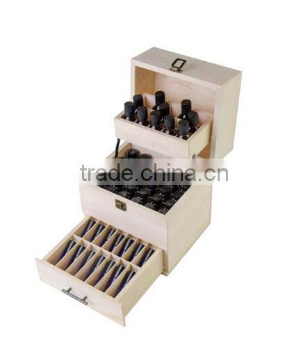 china factory BSCI large 68 wooden Doterra 5ml 10ml 15ml Essential Oil perfume bottle Storage case gift box