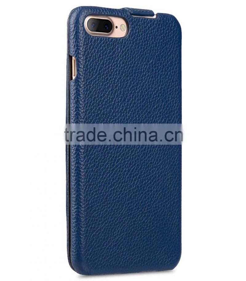 Newly Flip card Cover Dark Blue Premium Leather Case for Apple iPhone 7 Plus(5.5")