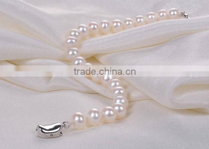 Wholesale silver jewelry pearl bracelets for women elastic