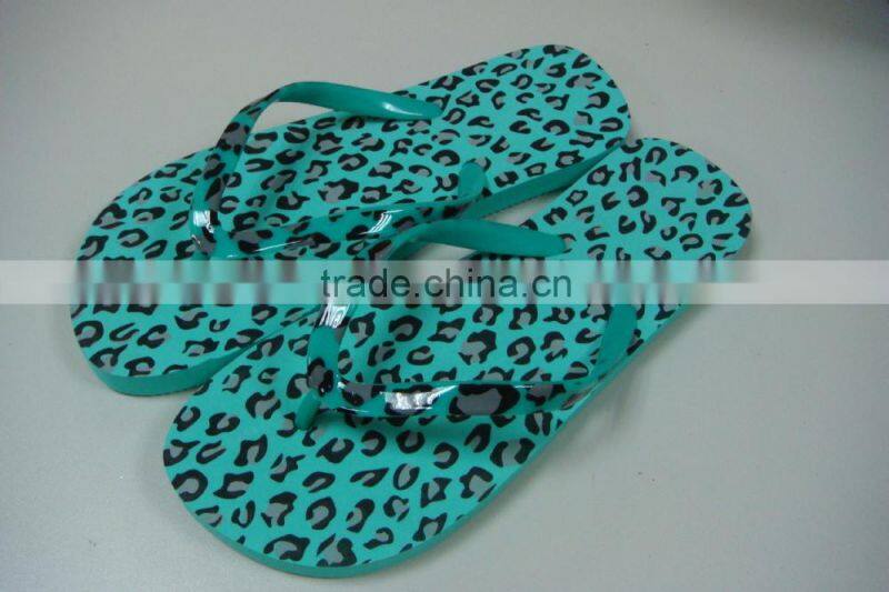 ladies fashion fancy leppard strap beach slippers beach summer slippers