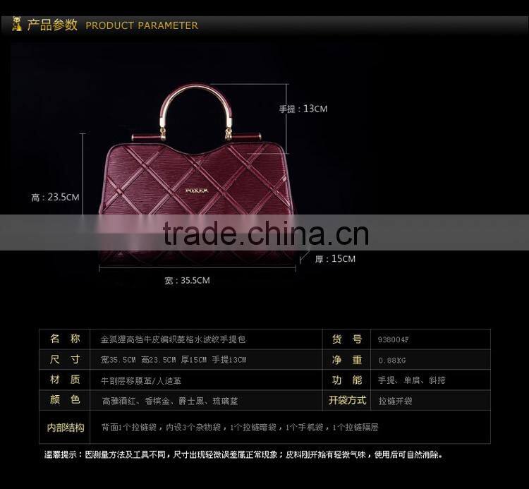 party pattern leather brand name designer hot sell handbag organiser