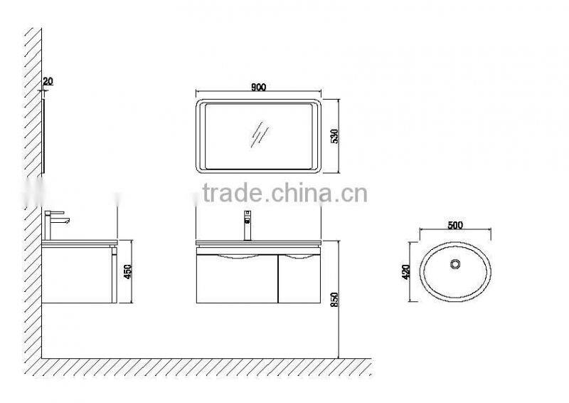 CRW GL4411 White Wall Mounted Bathroom Cabinet
