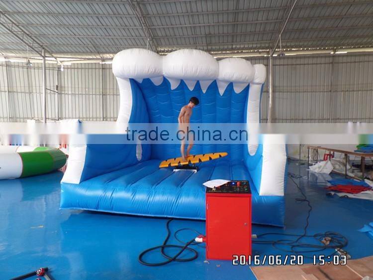 top quality inflatable mechanical surfboard game for adults and children