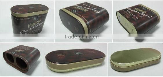 fancy embossed chocolate tin box