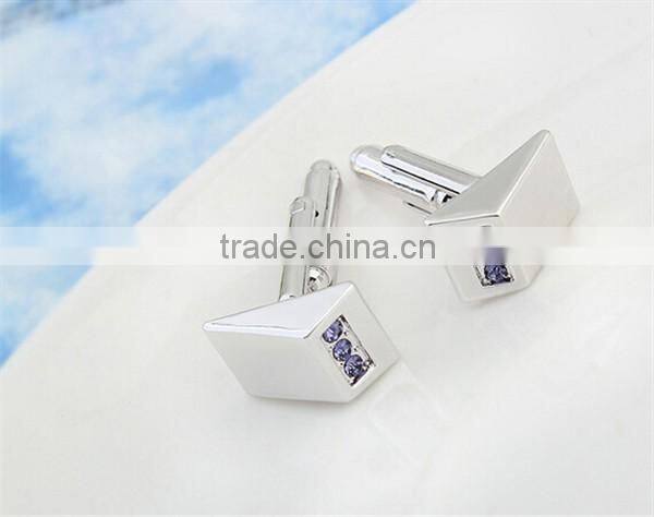 Europe unique design cufflinks silver diamond wedding cuff links for mens shirts