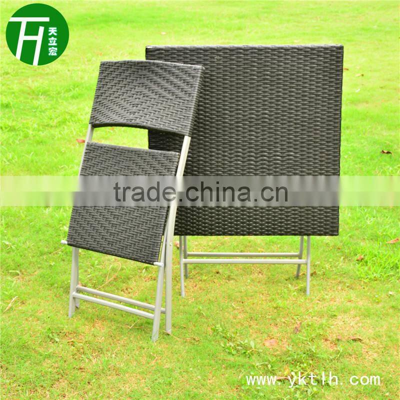 Outdoor Table Folding Rattan Cafe Table