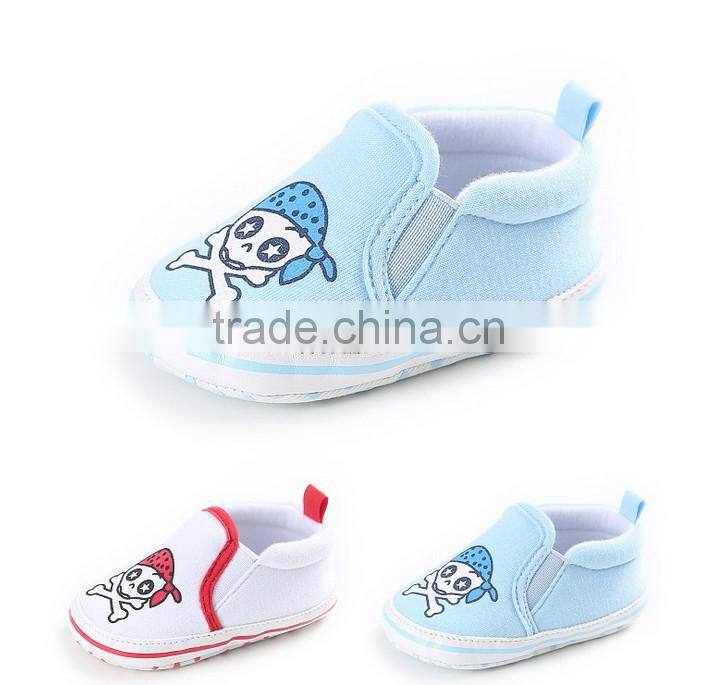 wholesale baby shoes brand new boys and girls bule and red skull infant baby shoe