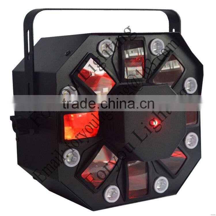 8*1w white led,5*3w rgbwa led,150mw red &50mw green laser economic 8 eyes rgb led effect light party laser stage light