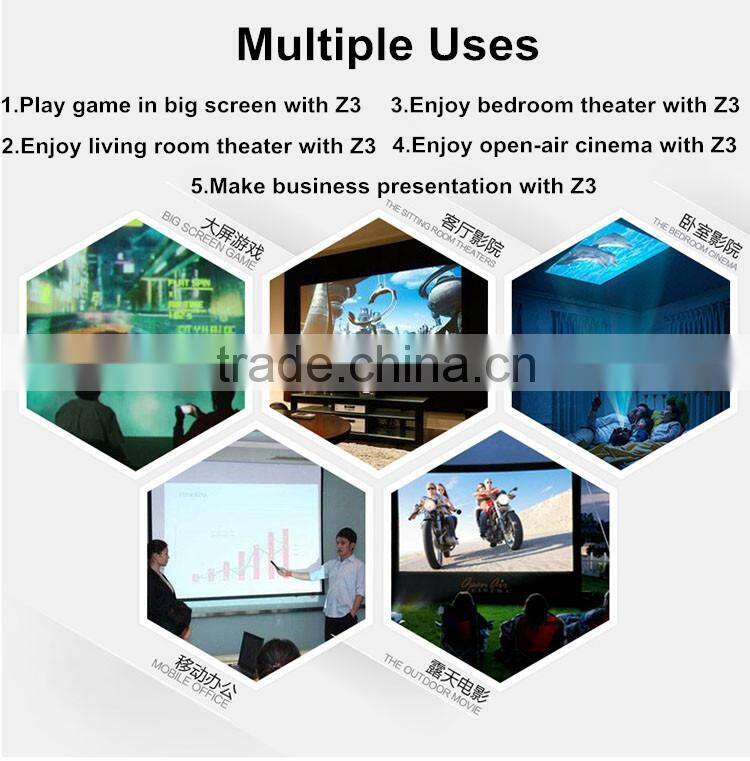New Arrival! Ultra HD Smart Mini Short Throw 3D Projector Z3