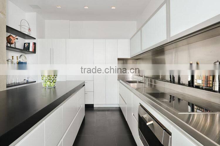 Plywood, Melamine Board Carcase Material High Gloss Lacquer Modern Kitchen Furniture