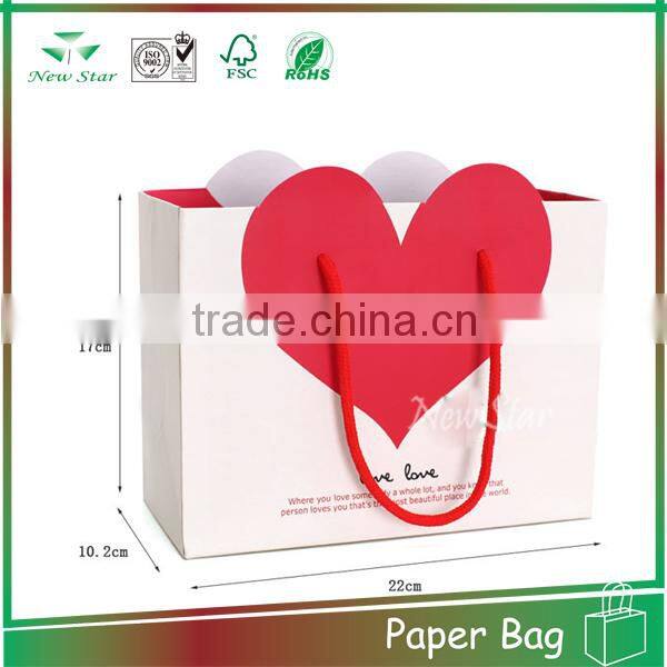 custom design art paper cotton handle shopping paper bags