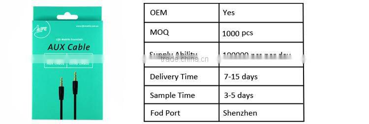New products free sample UV custom logo printed hdmi cable packaging