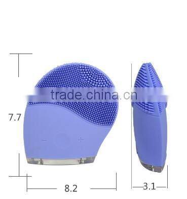 Electric Face Cleanser Vibrate Waterproof Silicone Cleansing Brush Massager Facial Vibration Skin Care Spa Massage