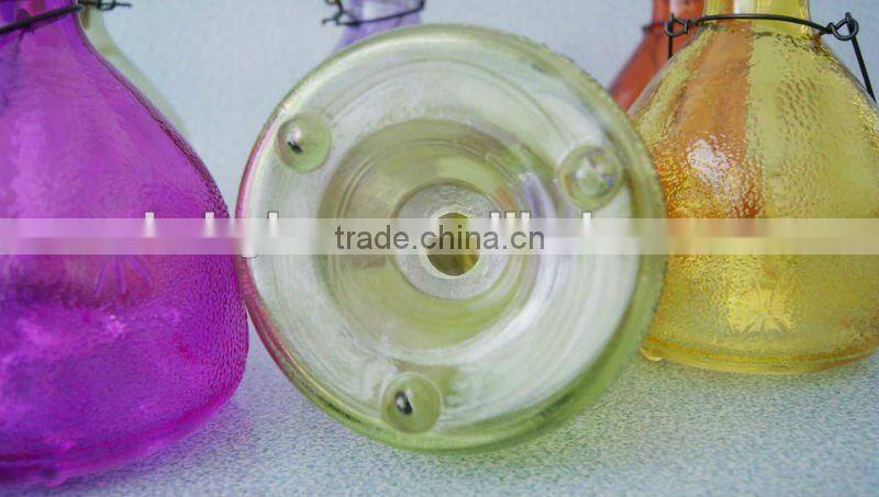 Colored glass wasp catcher