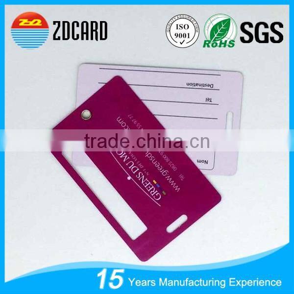 Matte Varnishing Plastic Writable Luggage Tag