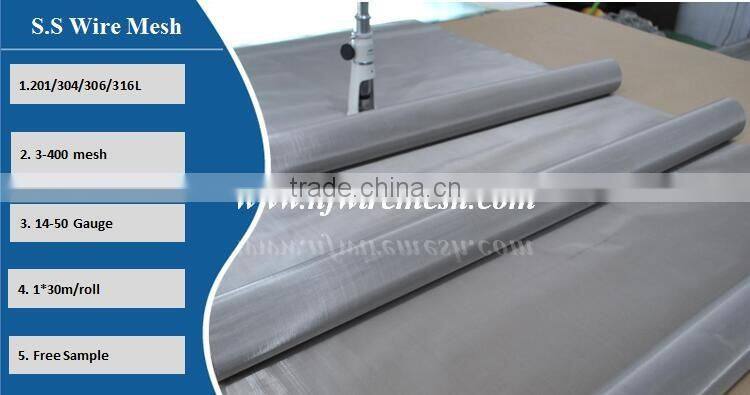 Stainless Steel Wire Material 201/304 plain woven magnetic wire mesh/mesh fabric(Guangzhou Factory)