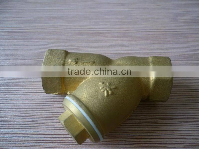 brass Y type female strainer valve