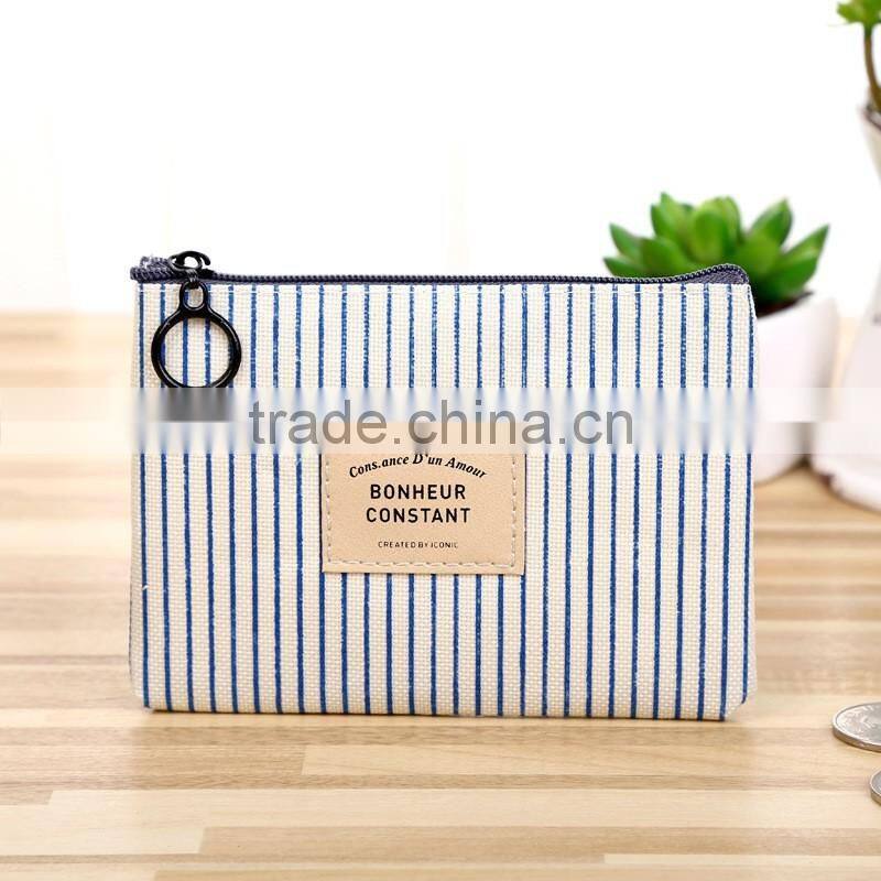 Concise style/Custom various designs jute canvas retro coin purse