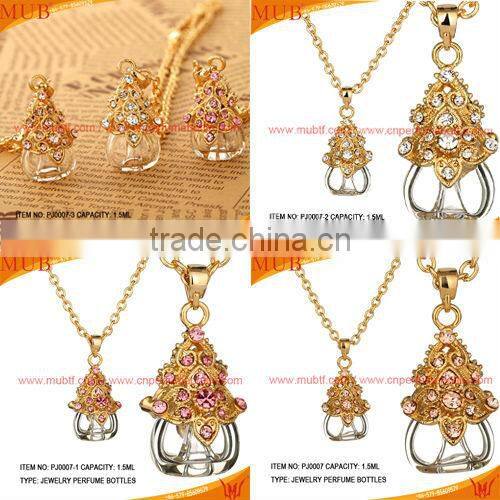 Necklace Pendant Glass Perfume bottle jewelry Necklace