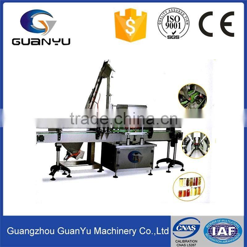 full automatic glass jar bottle cap feeding and capping machine