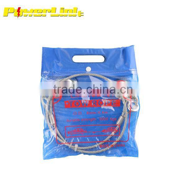 H70194 4M 5 Tons Car Bicycle Trailer Rope Towing Ropes Steel Wire Rope