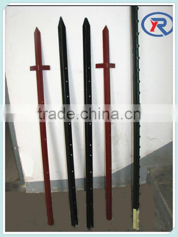 cheap Farm Used Metal t Fence Post/Green painted studded T Fence Posts