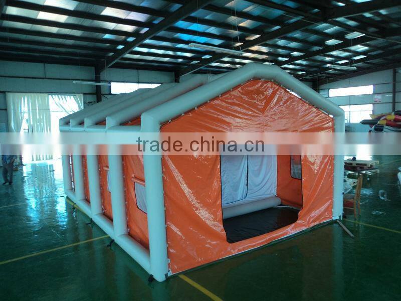 (ce) large foldable inflatable rescue tent /camping tent