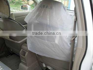 Disposable LDPE plastic car seat cover with print logo