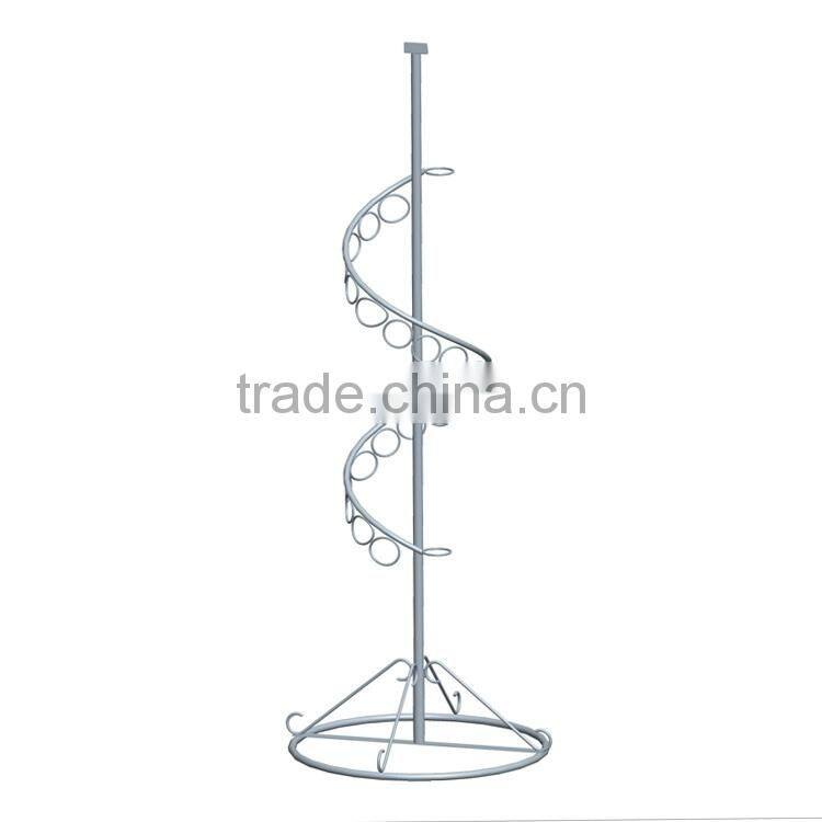 Convenient beautiful spiral metal scarf display rack