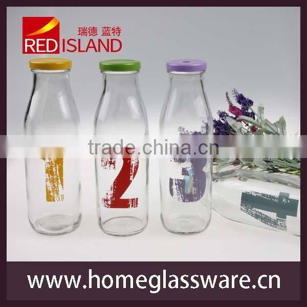 Stylish Juice Bottle Glass Water Bottle Glass Milk Bottle