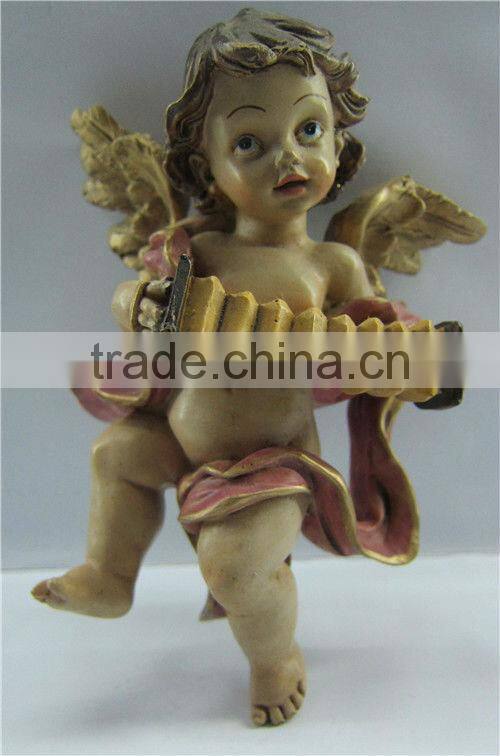 Resin male angel sculpture for decoration