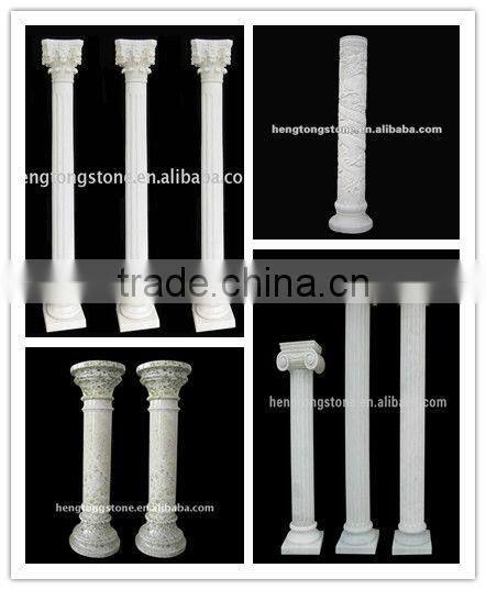 Decorative Natural Marble Roman Round Pillars