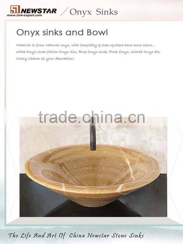 White onyx wash basin