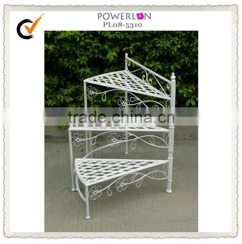 3-tier vintage metal wedding flower planter stand
