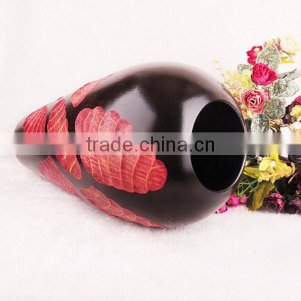 Thailand import wooden crafts Creative personality is hand-cut wood vases wholesale