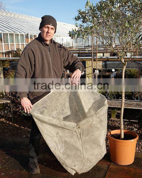 Plant Protection Cover,Winter Fleece Protective Cover, 60 x 80 cm, with draw cord, set of 4