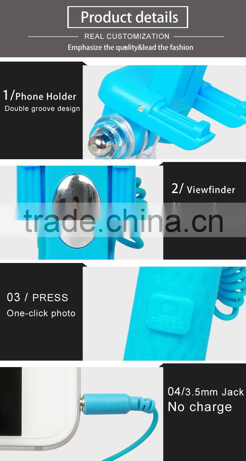 Wholesale foldable mini wired monopod