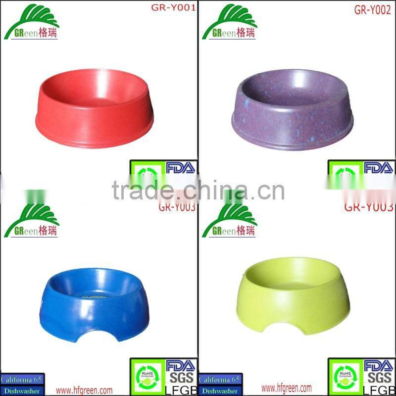 Biodegradable bamboo fiber dog feeding bowl