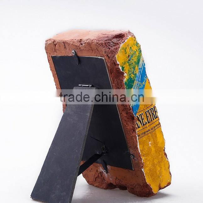 Custom designed resin artificial red brick rectangle photo frame