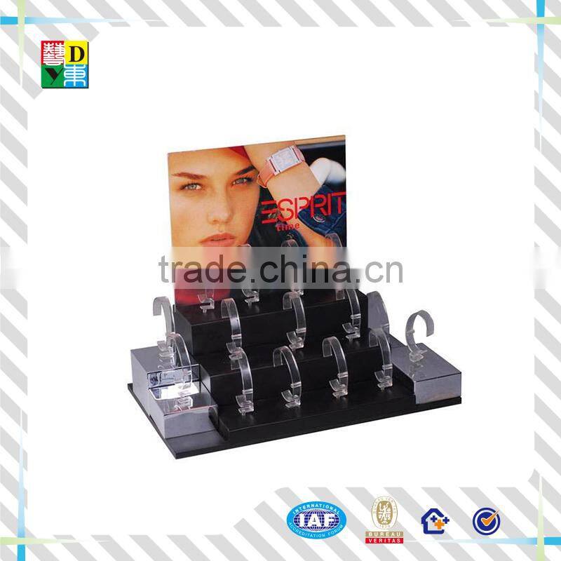 2015 Hot selling acrylic cosmetic display stand/modern design elegant clear acrylic make up display stand from China supplier
