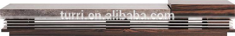 modern marble/travertine top living room coffee table with hardware